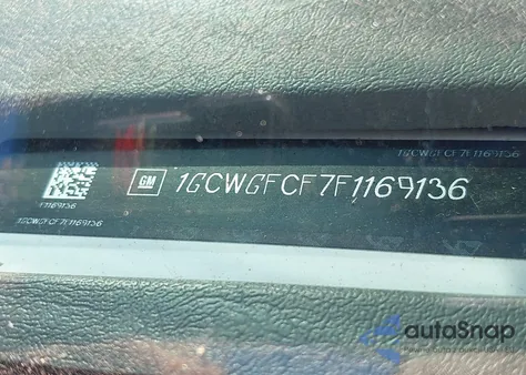 2015 Chevrolet Express 2500 Work Van из США, поврежденный, VIN 1GCWGFCF7F1169136